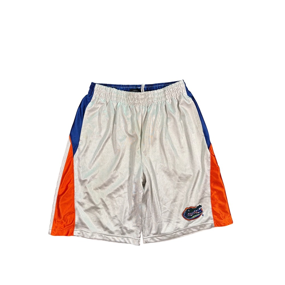 YK Florida Gators Basketball Baggy Metallic Shorts Colosseum Size L
